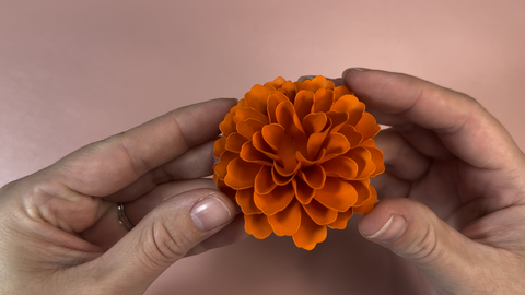 how to assemble a paper flower step 3