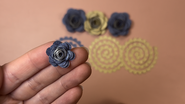 finished rolled paper rose