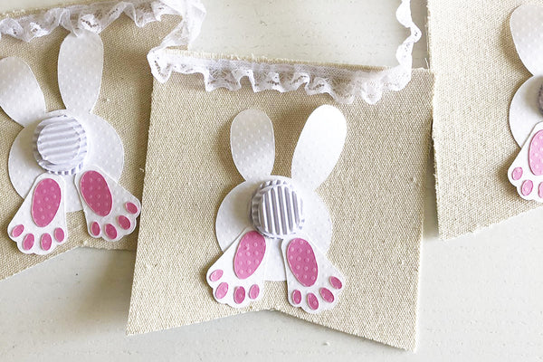 Easter bunny canvas banner 