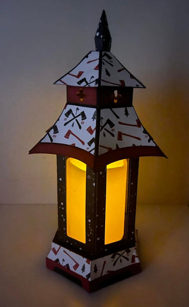 camping lantern made of paper