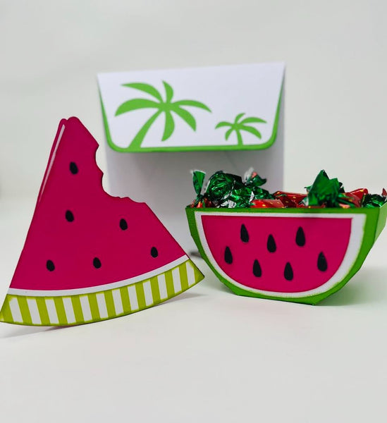 watermelon paper party decor made with cardstock