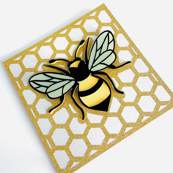 Bee Card with Silhouette 