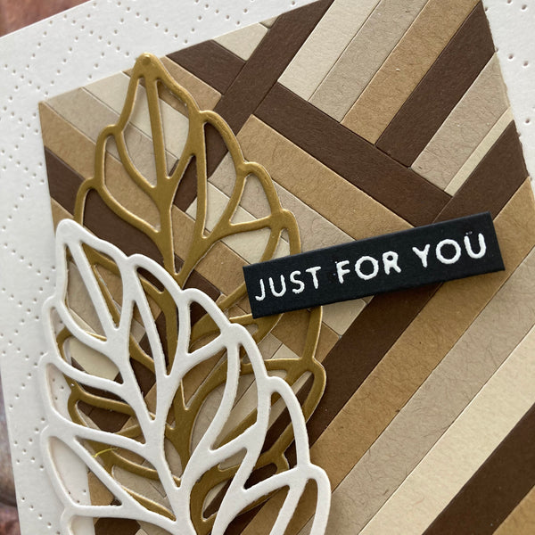 handmade card with cardstock strips