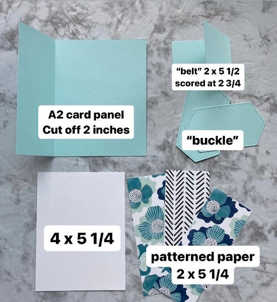 buckle fold card cutting instructions