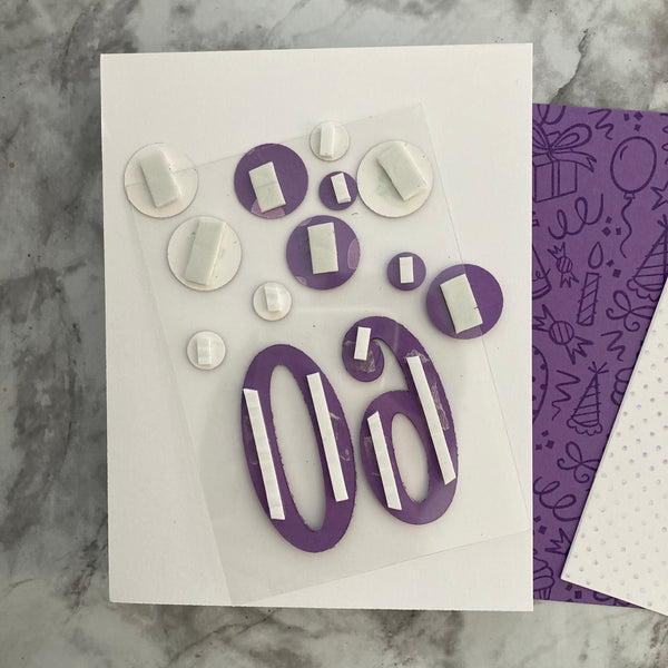 handmade card idea using acetate - how to make floating card elements