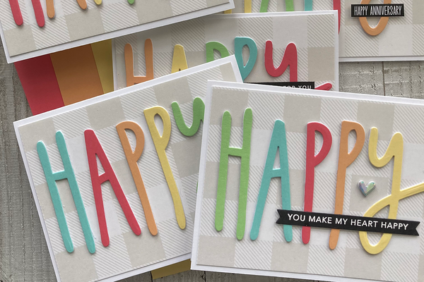 large typography card making trend