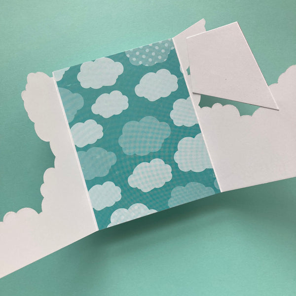 making a shaped flap cloud card