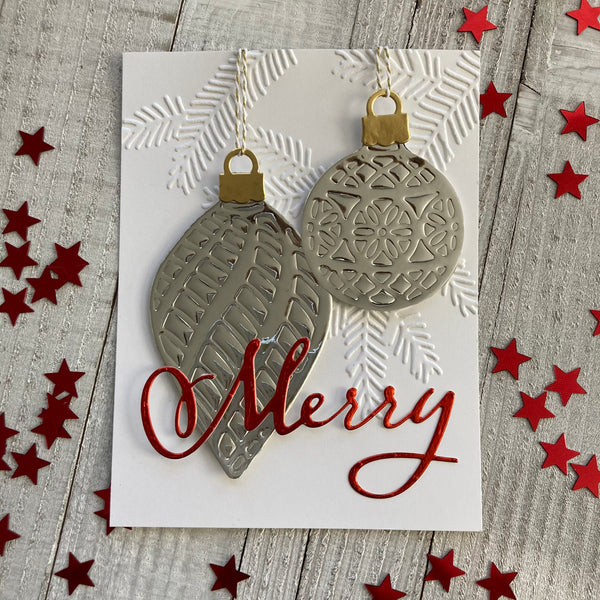 embossed foil Christmas card