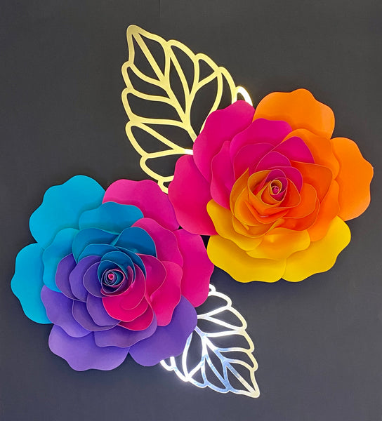 neon flowers using 65 pound cardstock