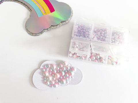how to use mini pearls on a craft project
