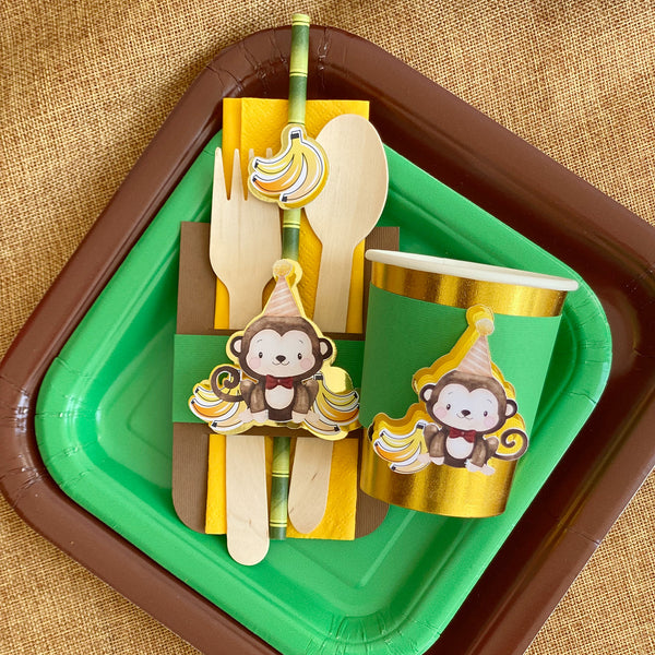 monkey themed first birthday party decor