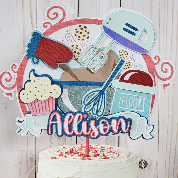 baking themed cake topper 