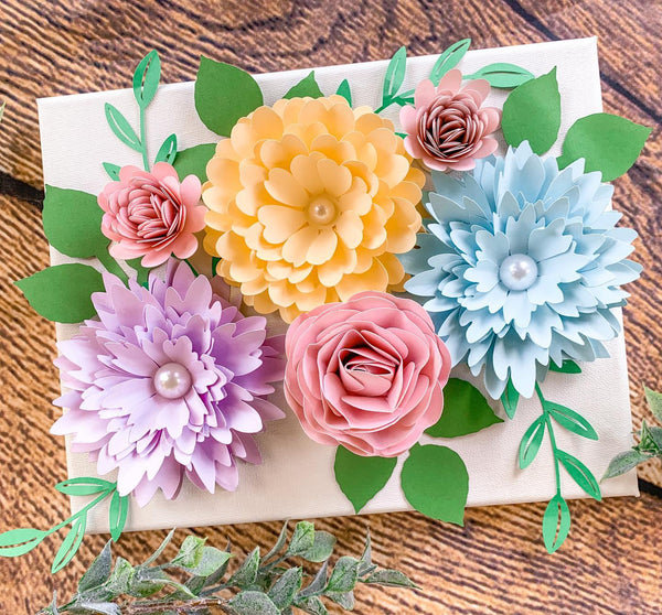 paper flowers by rosy handmade flower canvas