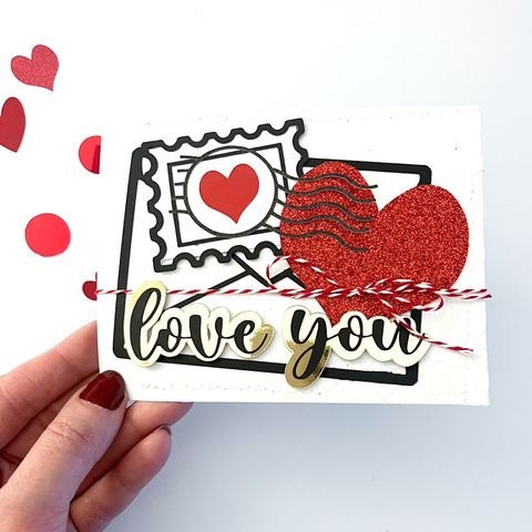 Handmade envelop card for Valentine's Day