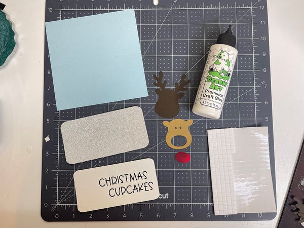 reindeer Christmas table tent card supplies