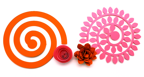 rolled roses template