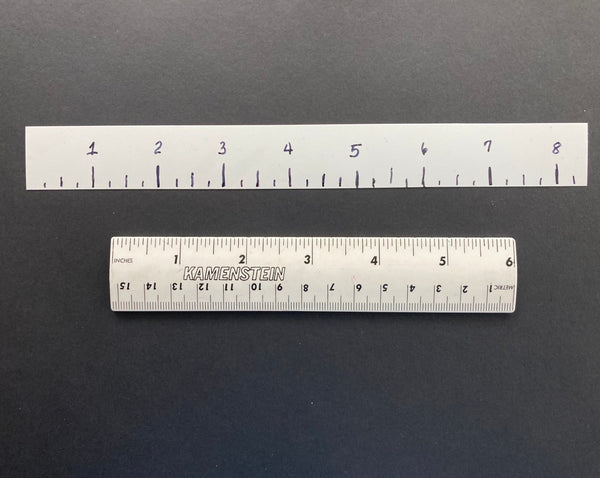 make a shrink plastic ruler to determine the size of your shrunken images