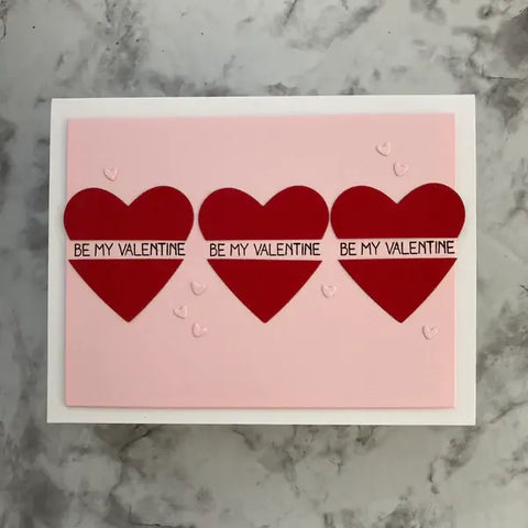 Minimalist die cut valentine's day card