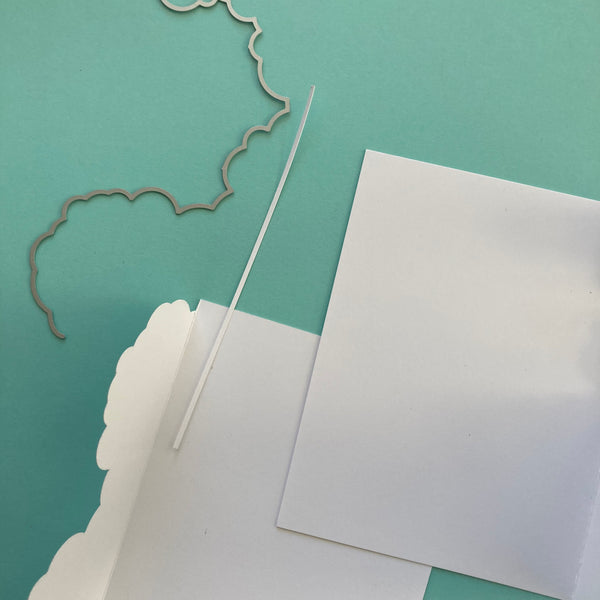 using a cloud meta die to make shaped card