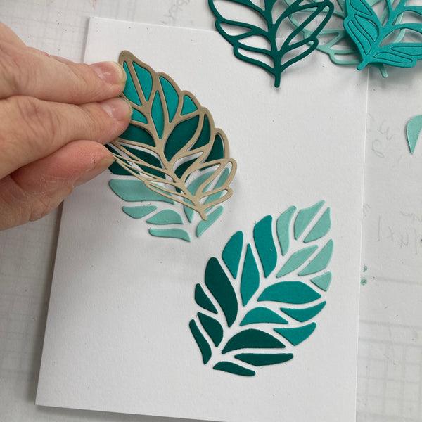 how to use die cut negatives on a handmade card