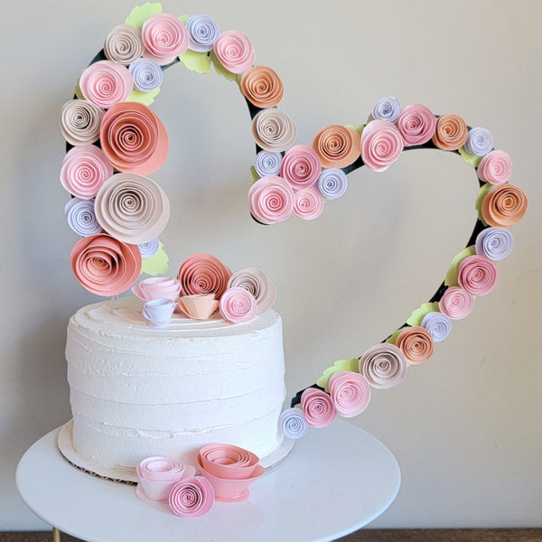 rolled rose cake topper 