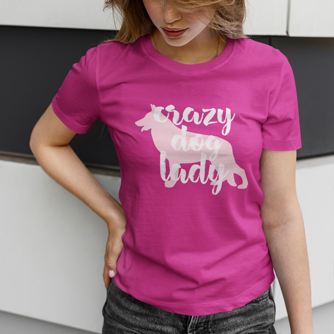 Crazy Dog Lady Ladies Shirt - Crowdmade product image