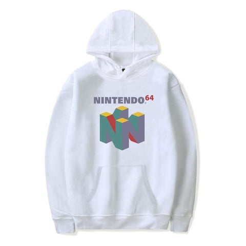 nintendo 64 hoodie white