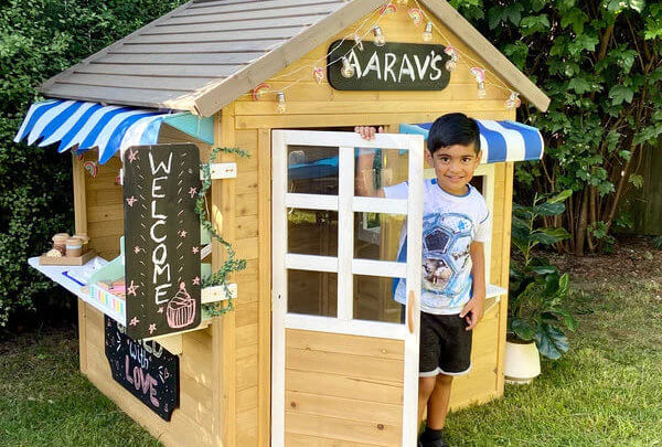 wooden cubby house