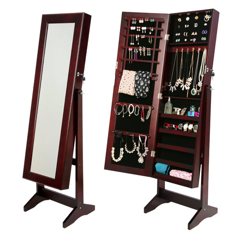 Mirror Jewellery Cabinet Luvo Walnut Afterpay Zippay