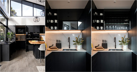 Josh and Luke's Black Kitchen and Walk-in Pantry