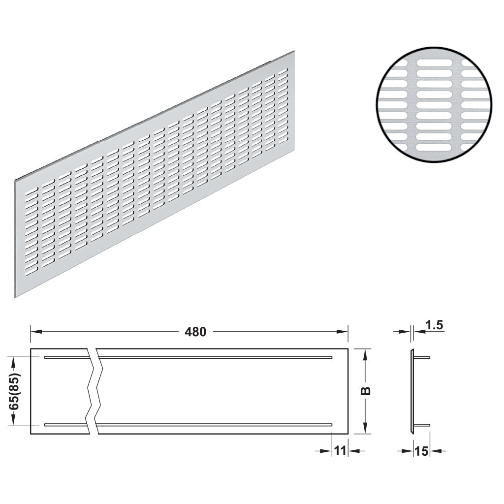 Aluminium Ventilation Grill Hafele Home