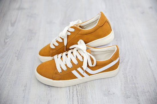 mustard yellow fashion sneakers