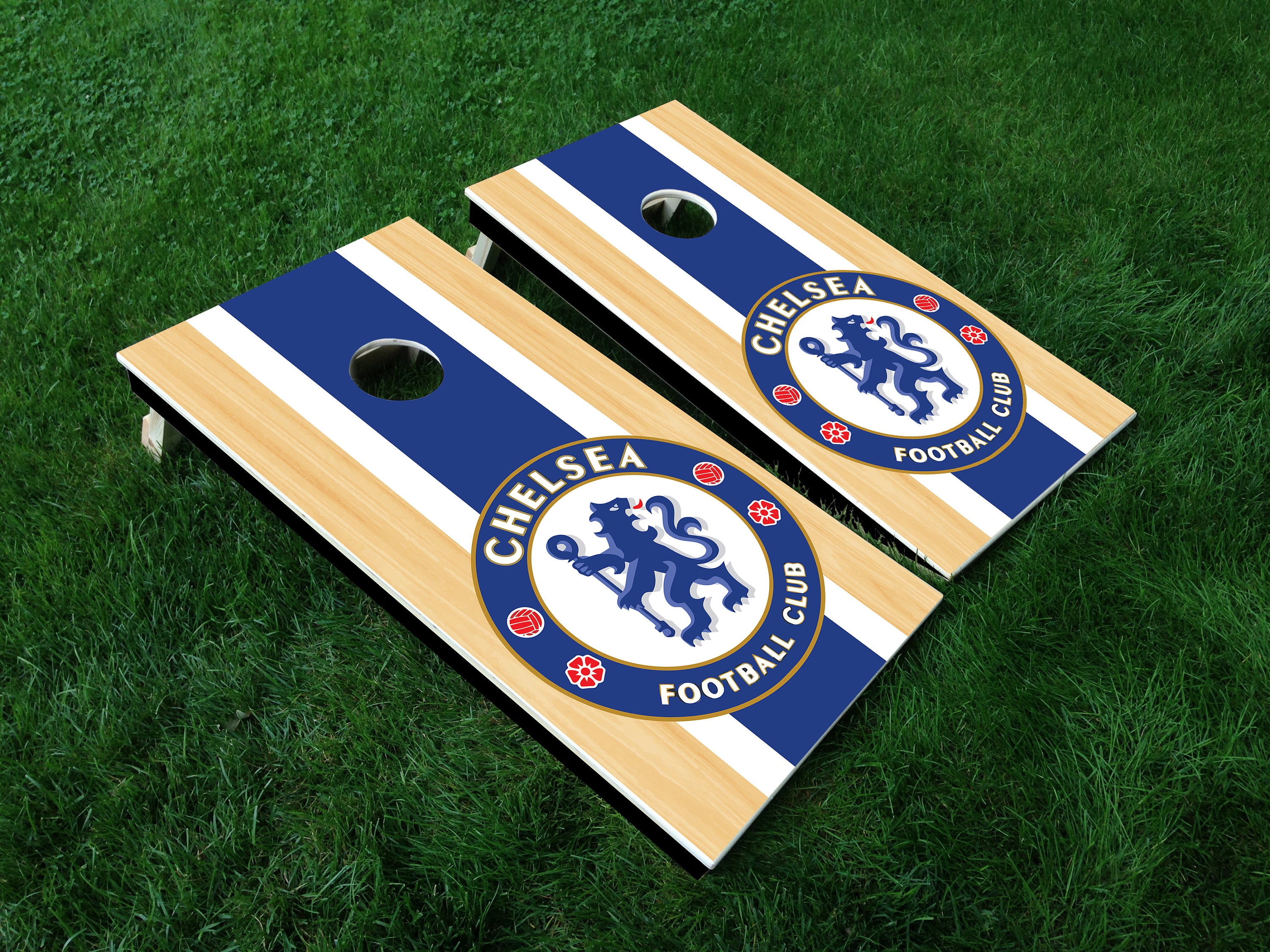 Chelsea FC Vinyl Decal - Full Board Graphics for Cornhole Game 24" x 48" *DECALS ONLY