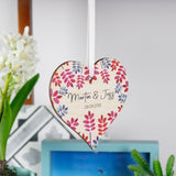 Anniversary Personalised Wooden Heart Decoration - Olivia Morgan Ltd