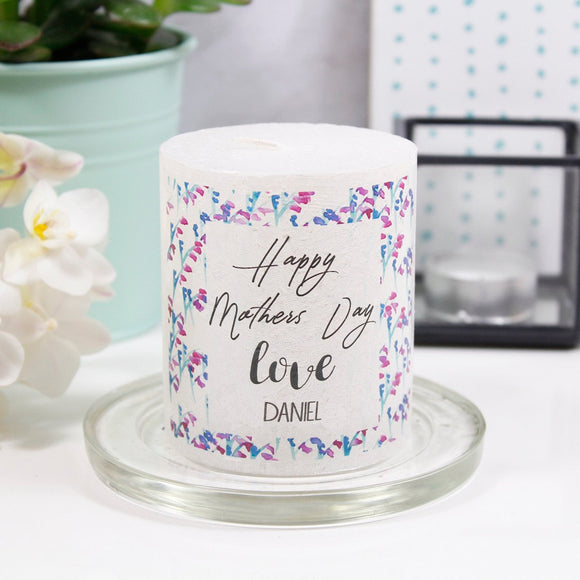First Mother's Day Patterned Personalised Metallic Candle - Olivia Morgan Ltd
