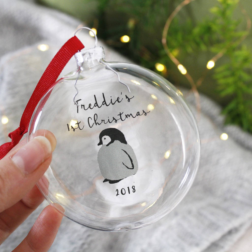 personalised baby's first christmas baubles