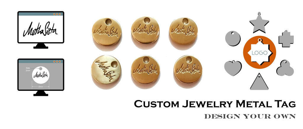 Custom Jewelry Metal Tag for Handmade Business | SUPPLY4BAG