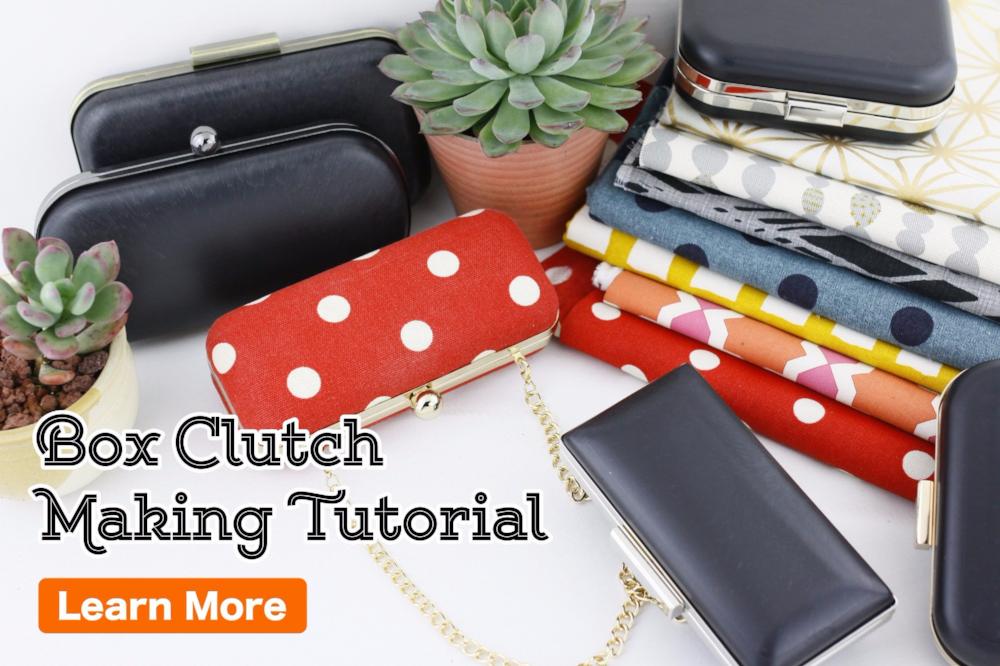 box clutch making tutorial, how to make clamshell box clutch, DIY project, handmade box clutch