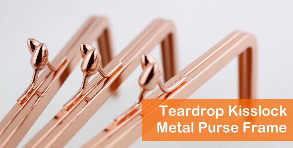 Teardrop Kisslock Clutch Frame, metal purse frame, supply for clutch making, handmade business supplier