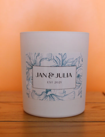 Jan & Julia candle