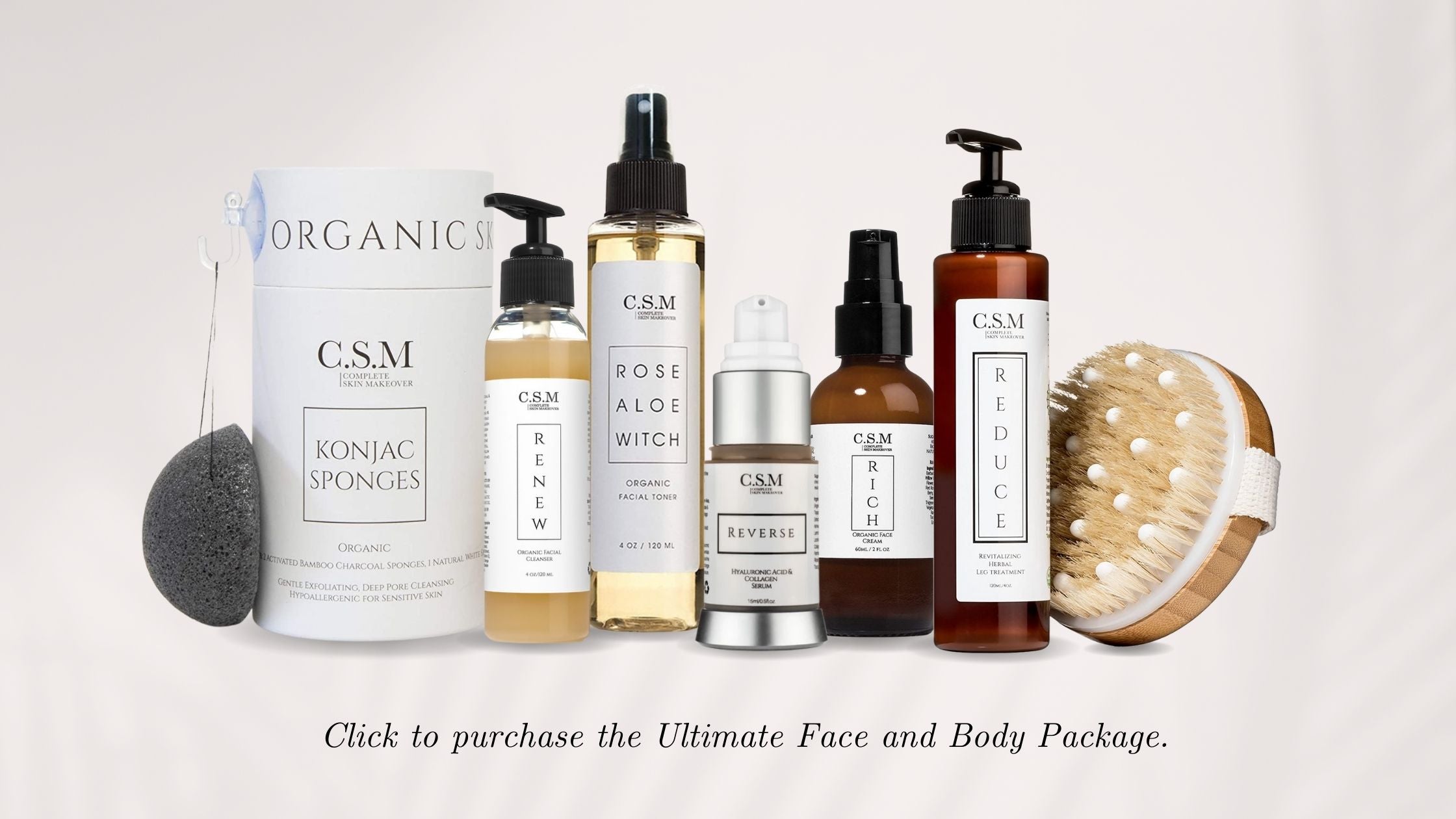 Click to purchase our C.S.M Ultimate Face and Body Bundle. 