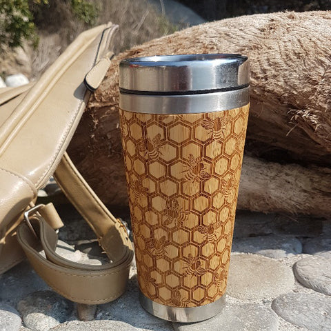 My Honey Wood Travel Mug by Litha Creations France