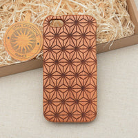 CUBIC FLOWER Sacred Geometry Wood Phone Case