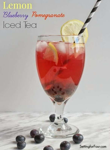 Lemon Blueberry Pomegranate Iced Tea
