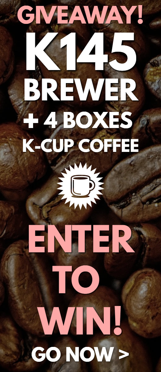 Brew to School Giveaway at Coffee For Less – 5 Grand Prize Winners will receive a K145 Brewer + 4 Boxes of K-Cup® Pods!