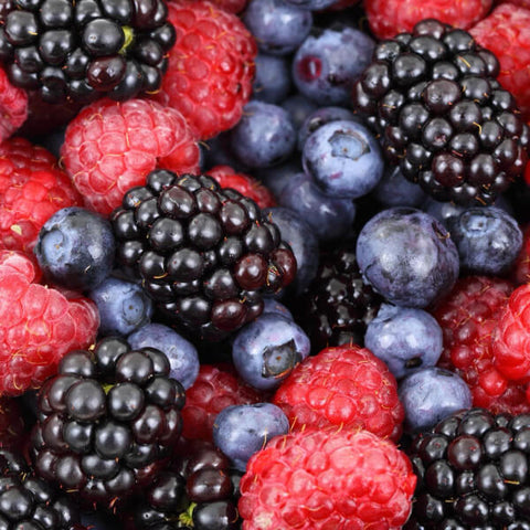 Berries with coffee