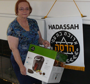 CoffeeForLess donated a B-40 Keurig machine to Hadassah Women's Volunteer Organization, April 2011.