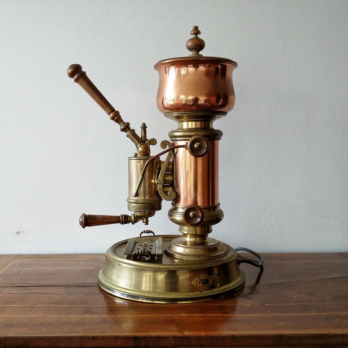 Vintage copper coffee machines