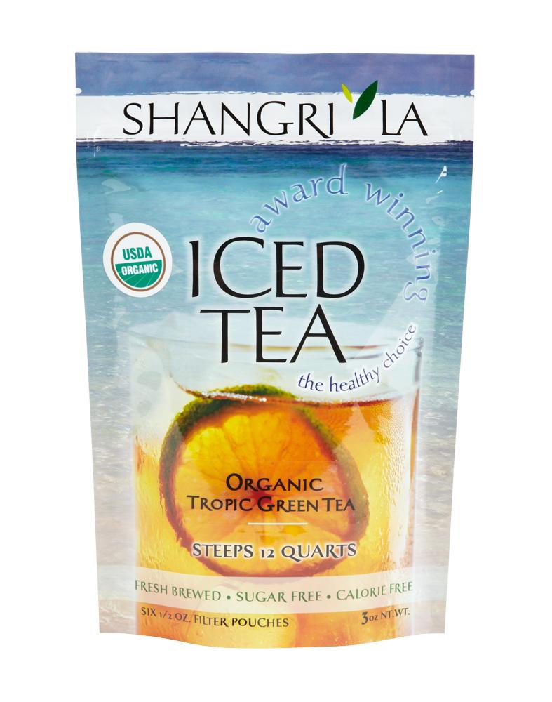 Shangri La Organic Tropical Green Iced Tea Packets | Organic Green Tea