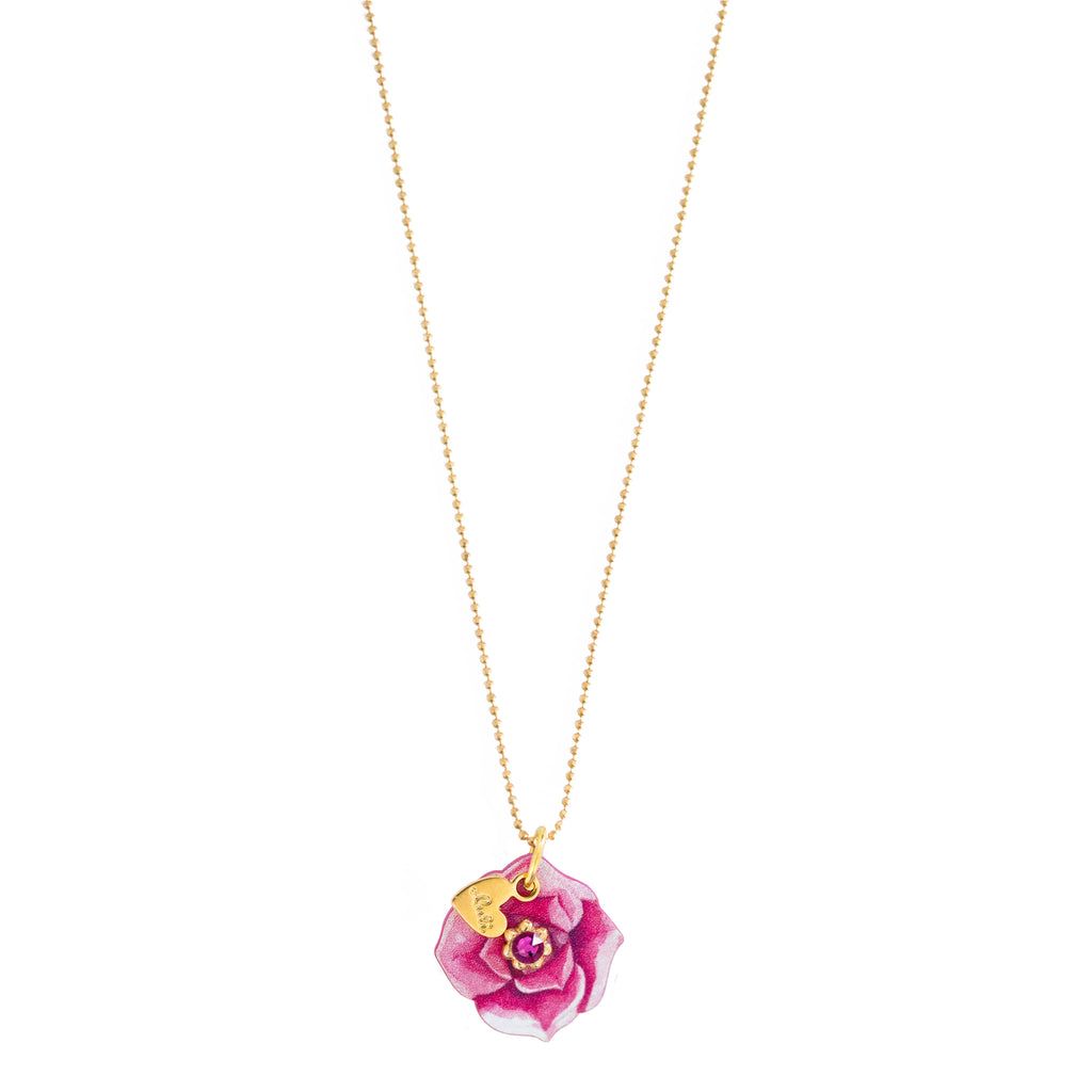 LULI Art Bijoux - Collana con fiore Rosa rossa. – Luli Art Bijoux